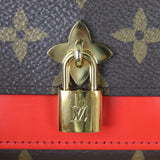 Louis Vuitton Flower Lock Compact Wallet Monogram Hardware