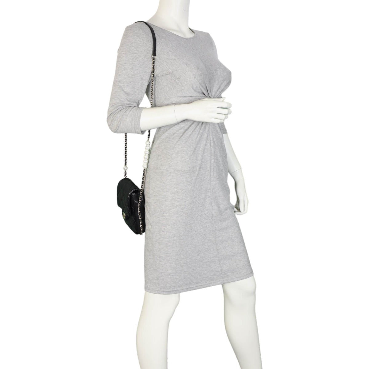 Chanel Phone Holder with Pearl Chain