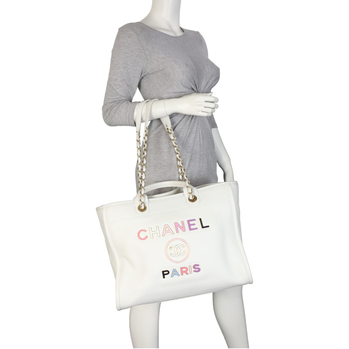 Chanel Deauville Leather Tote Medium