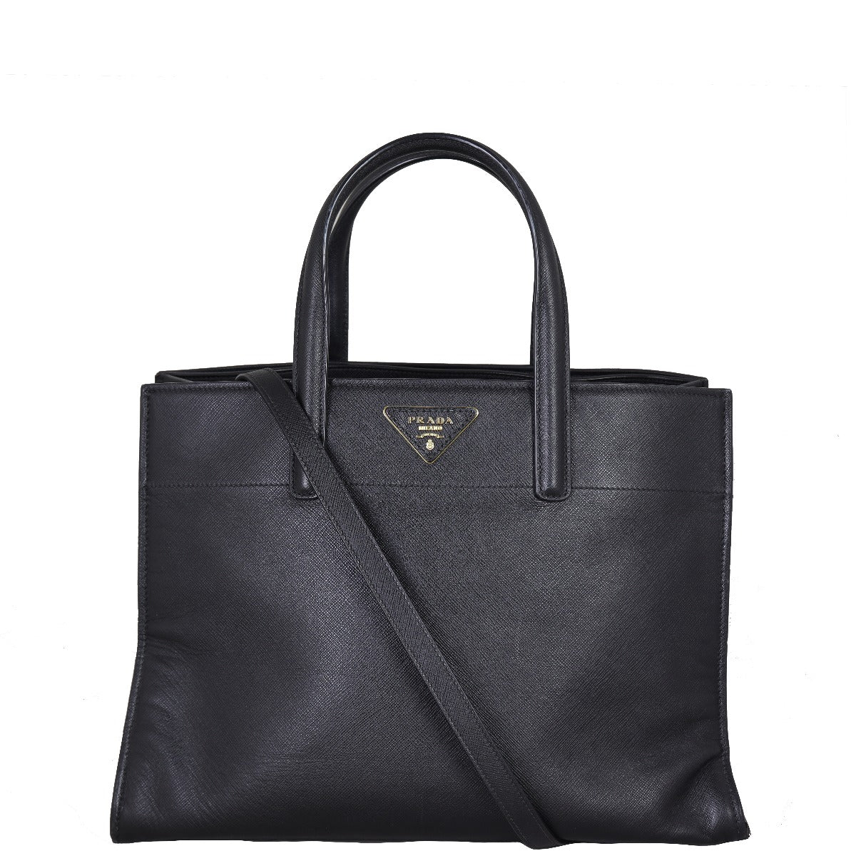 Prada Saffiano Soft Tote Front with Strap