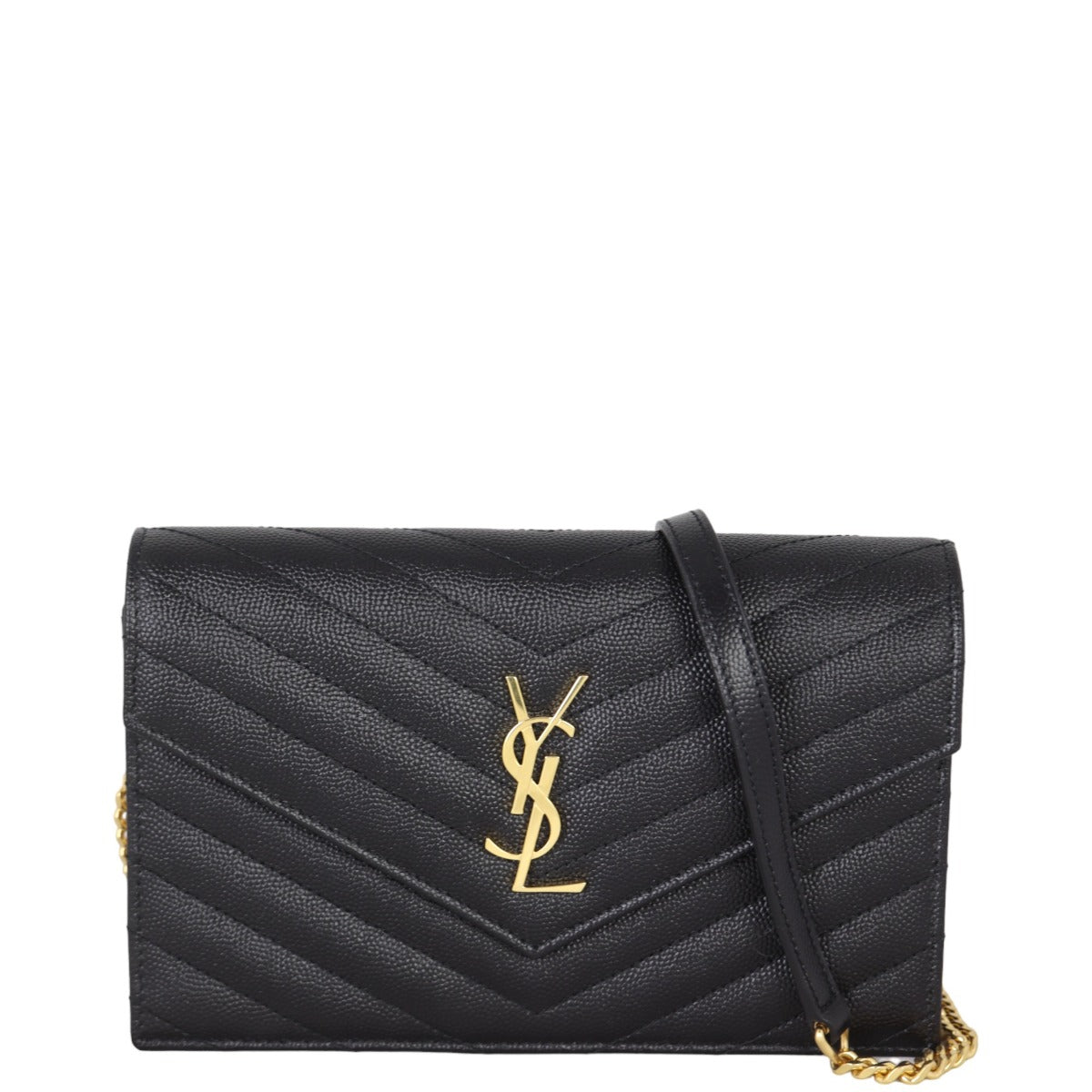 Saint Laurent Cassandre Envelope Chain Wallet