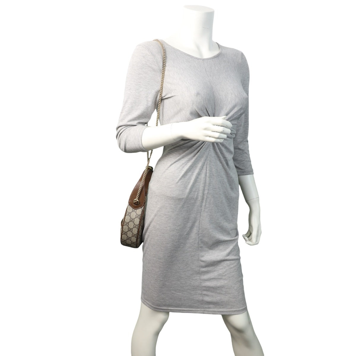 Gucci GG Supreme Half Moon Mini Shoulder Bag