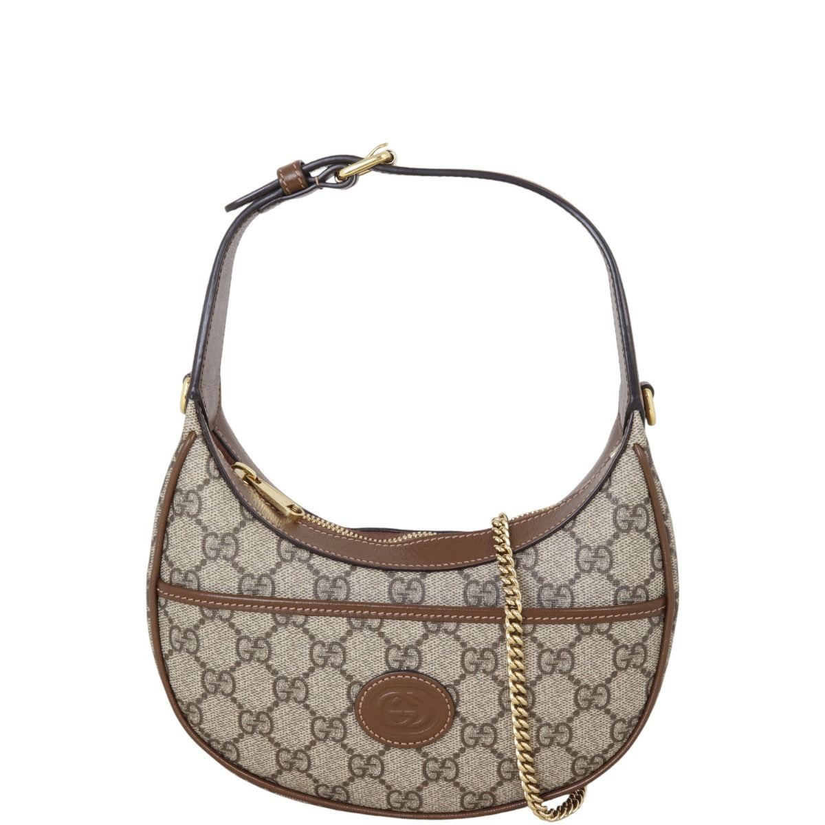 Gucci GG Supreme Half Moon Mini Shoulder Bag