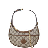 Gucci GG Supreme Half Moon Mini Shoulder Bag