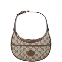 Gucci GG Supreme Half Moon Mini Shoulder Bag