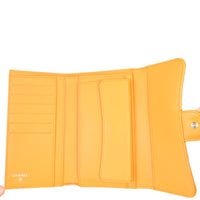 Chanel Classic Flap Long Wallet Patent | Orange