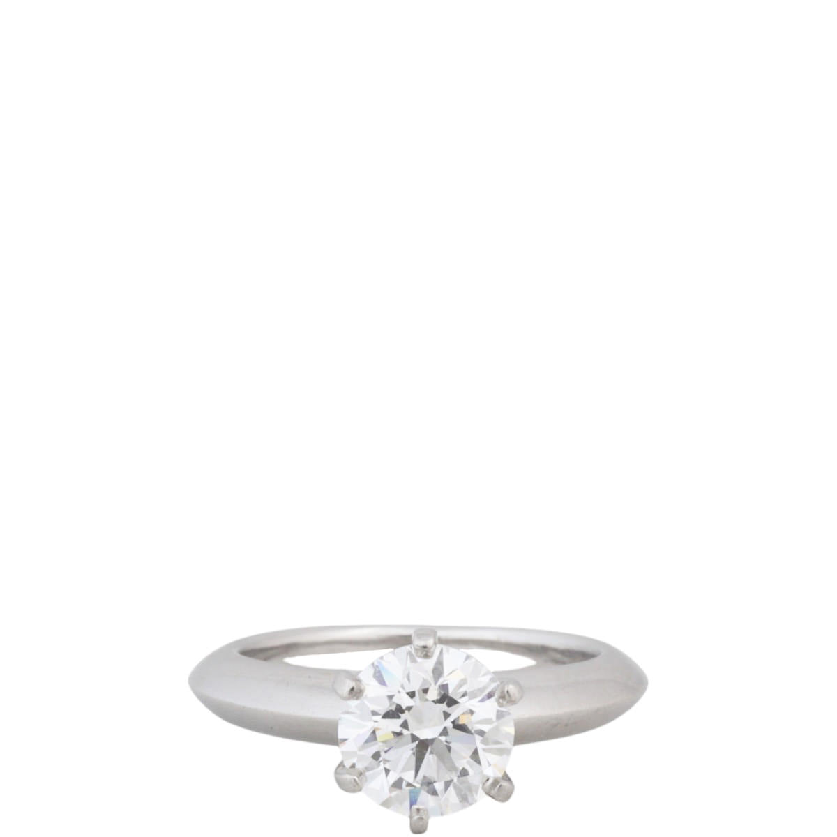 Tiffany & Co Solitaire Platinum Diamond Ring