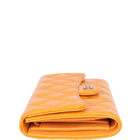 Chanel Classic Flap Long Wallet Patent | Orange