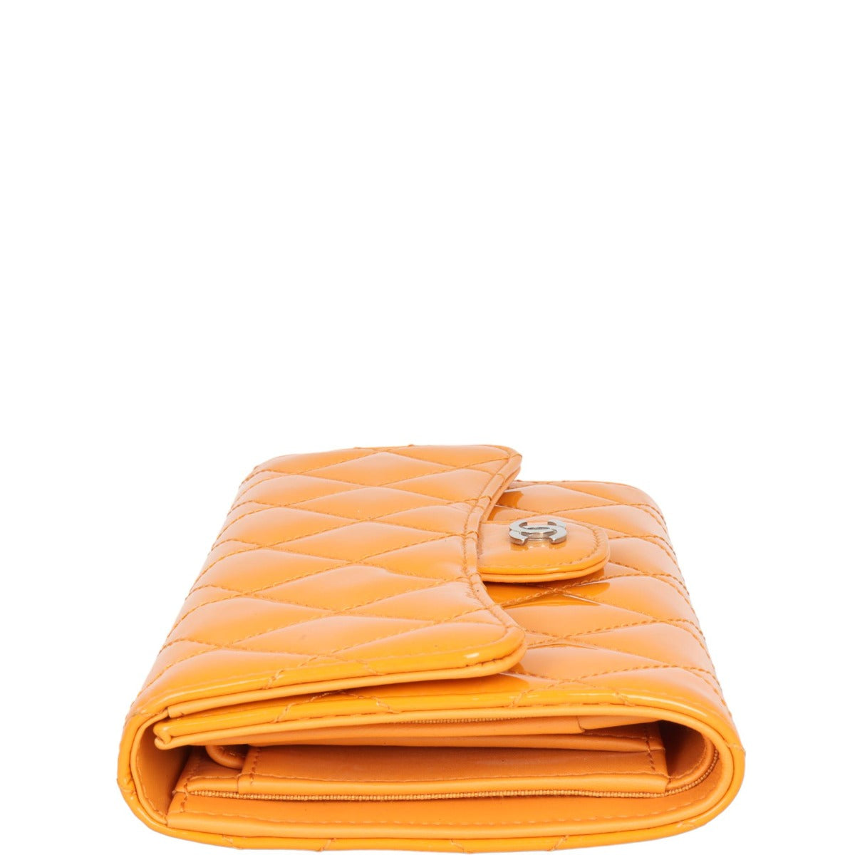Chanel Classic Flap Long Wallet Patent | Orange