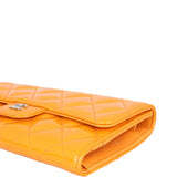 Chanel Classic Flap Long Wallet Patent | Orange