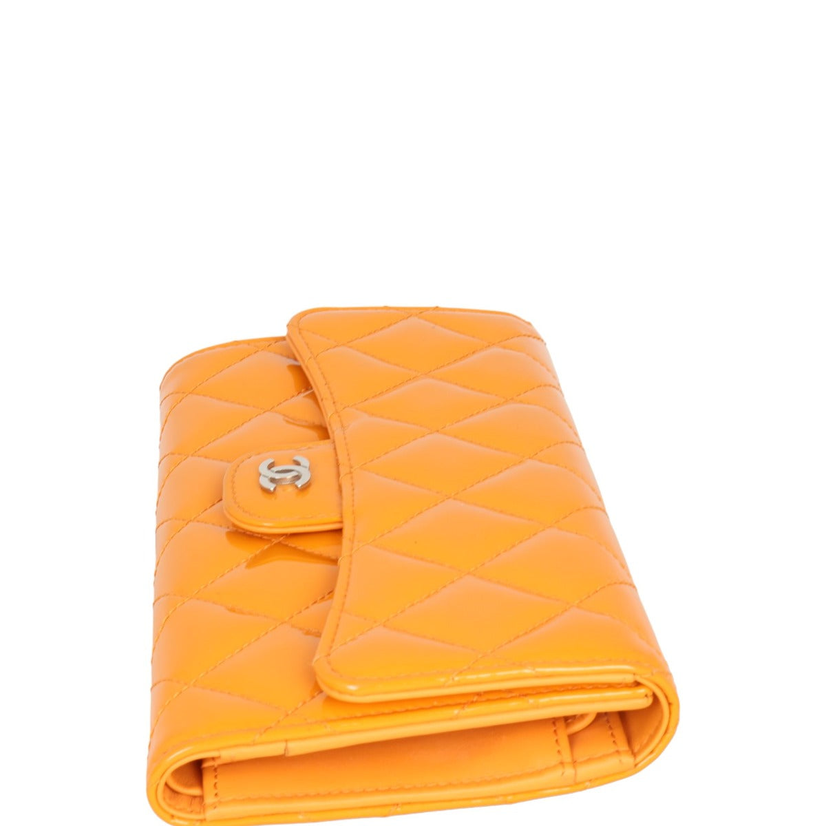 Chanel Classic Flap Long Wallet Patent | Orange