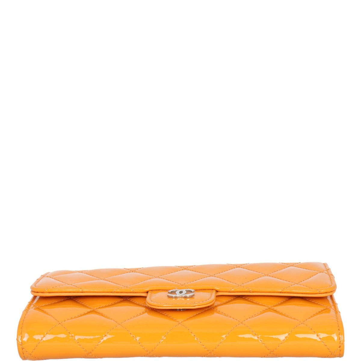 Chanel Classic Flap Long Wallet Patent | Orange