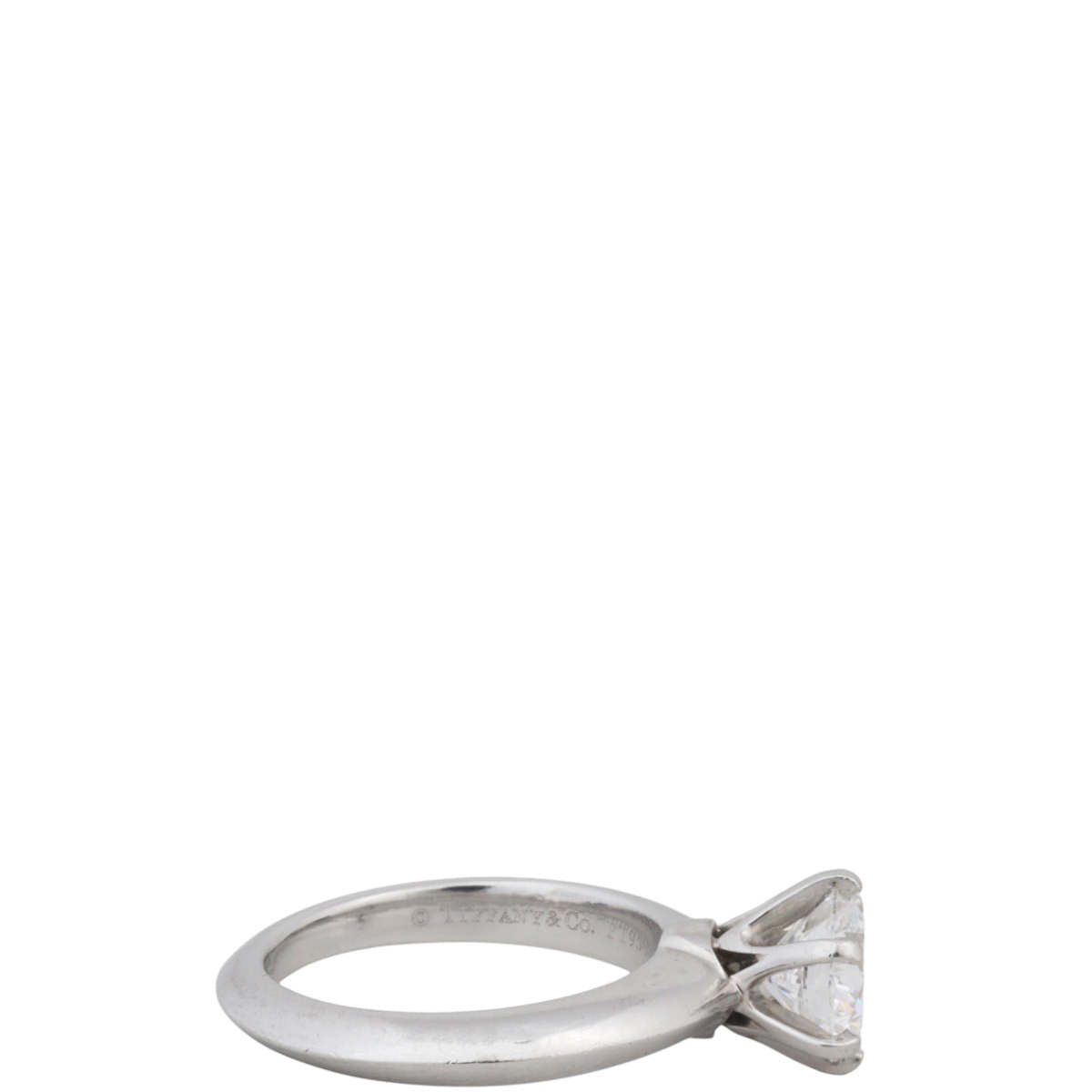 Tiffany & Co Solitaire Platinum Diamond Ring