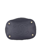 Chanel Quilted CC Drawstring Bucket Bag | Dark Navy