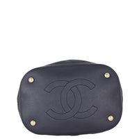 Chanel Quilted CC Drawstring Bucket Bag | Dark Navy