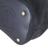 Chanel Quilted CC Drawstring Bucket Bag | Dark Navy