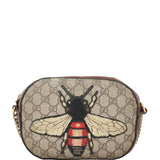 Gucci GG Supreme Bee Embroidered Mini Chain Bag
