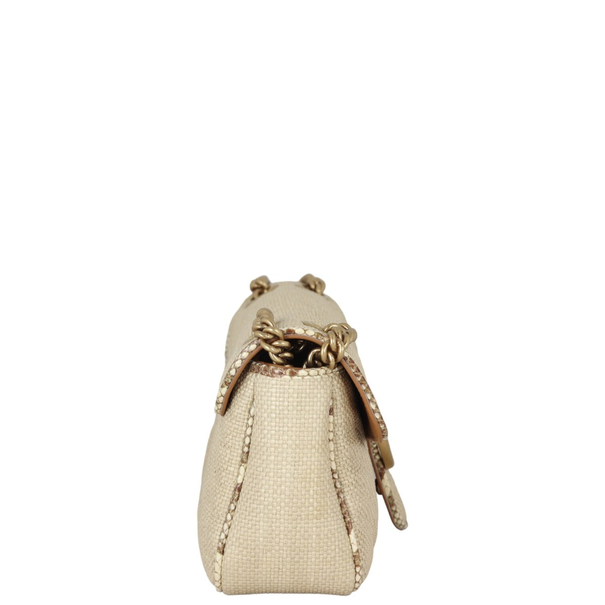 Gucci GG Marmont Matelasse Small Shoulder Bag Raffia Python