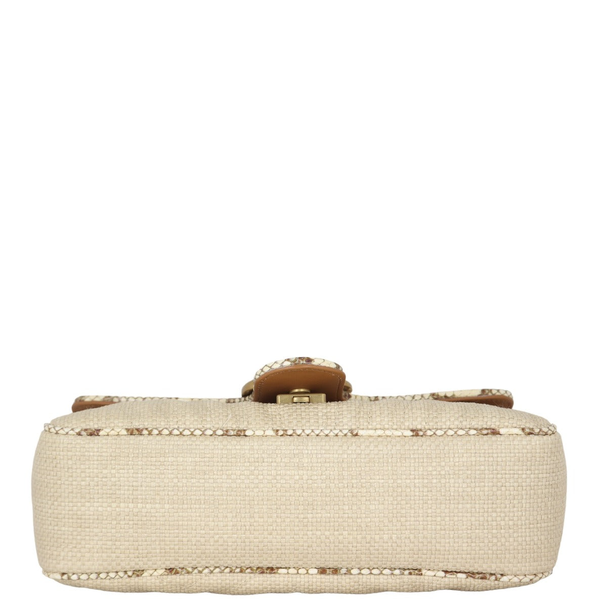 Gucci GG Marmont Matelasse Small Shoulder Bag Raffia Python