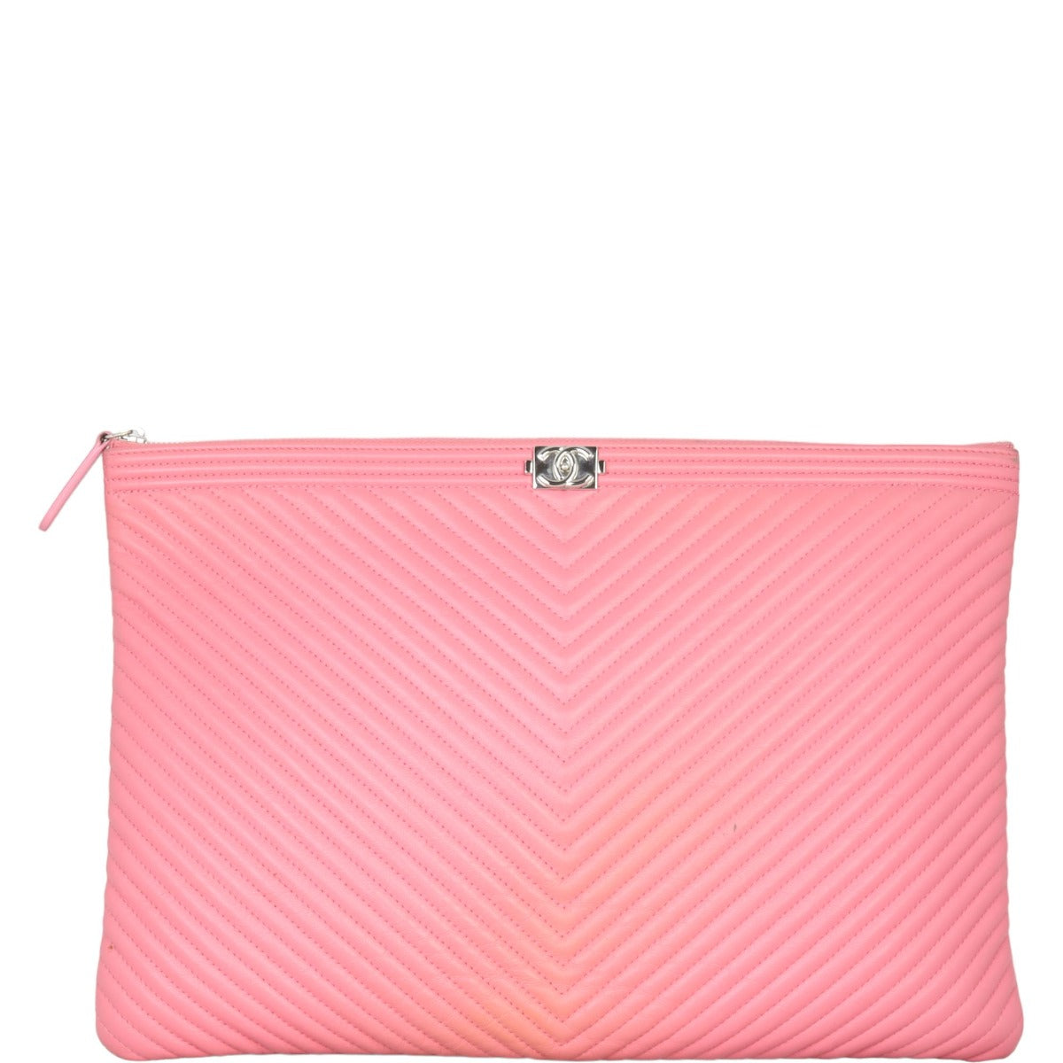 Chanel Boy O-Case Chevron Large