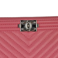 Chanel Boy O-Case Chevron Large