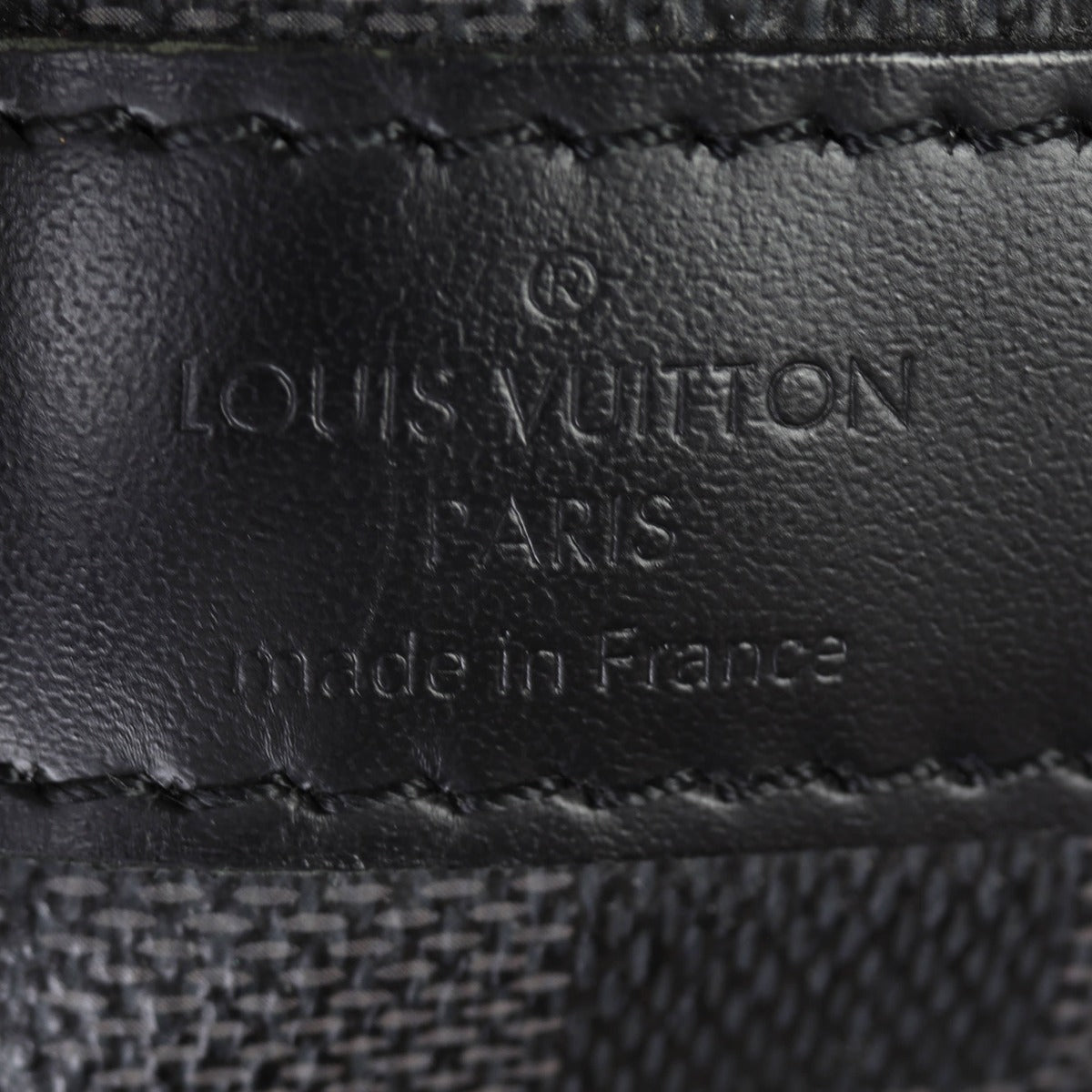 Louis Vuitton Keepall 55 Bandouliere Damier Graphite Interior Stamp