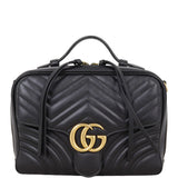 Gucci GG Marmont Zip Around Top Handle Camera Bag Small
