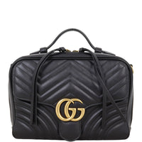 Gucci GG Marmont Zip Around Top Handle Camera Bag Small