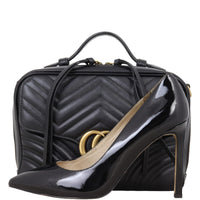 Gucci GG Marmont Zip Around Top Handle Camera Bag Small