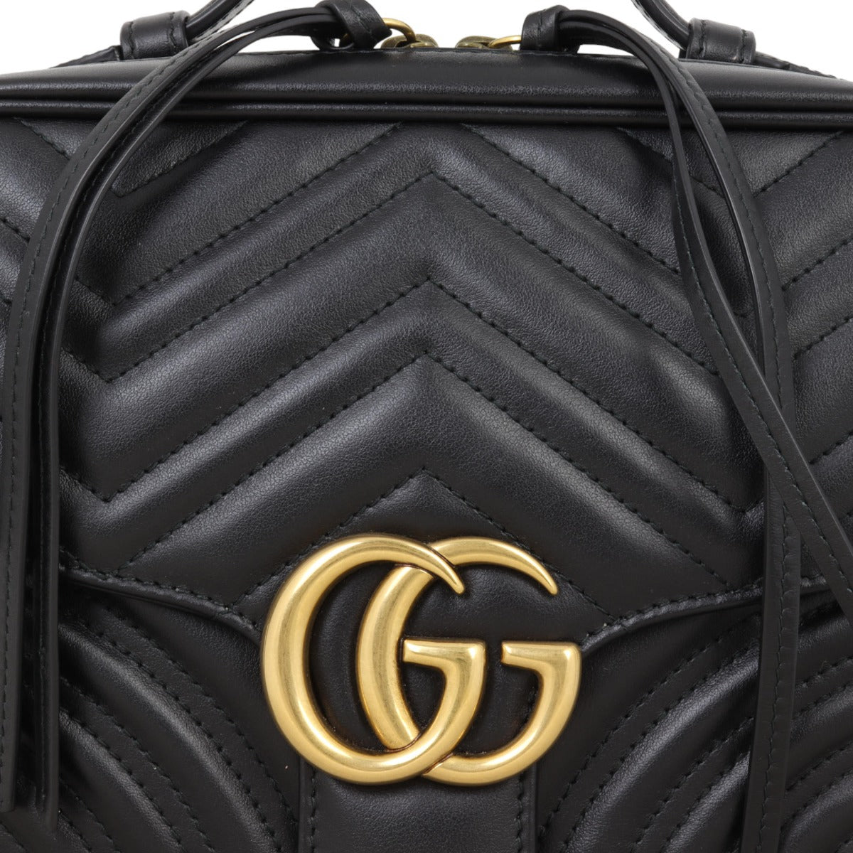 Gucci GG Marmont Zip Around Top Handle Camera Bag Small
