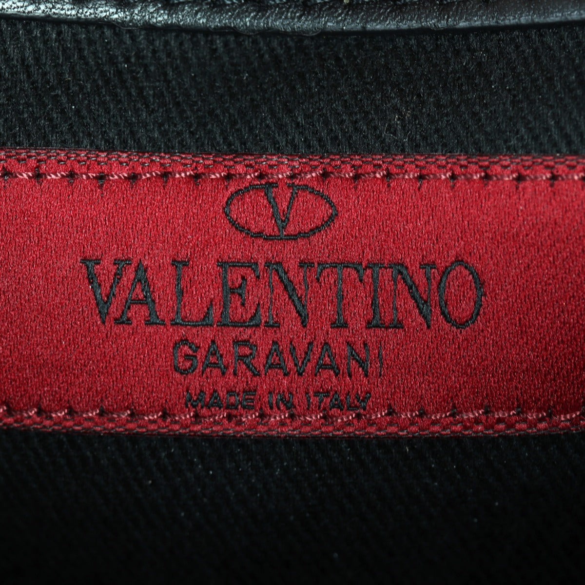 Valentino Glam Lock Small Shoulder Bag Interior Stamp