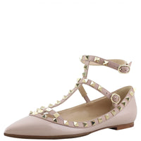 Valentino Rockstud Sandals Nude Angle