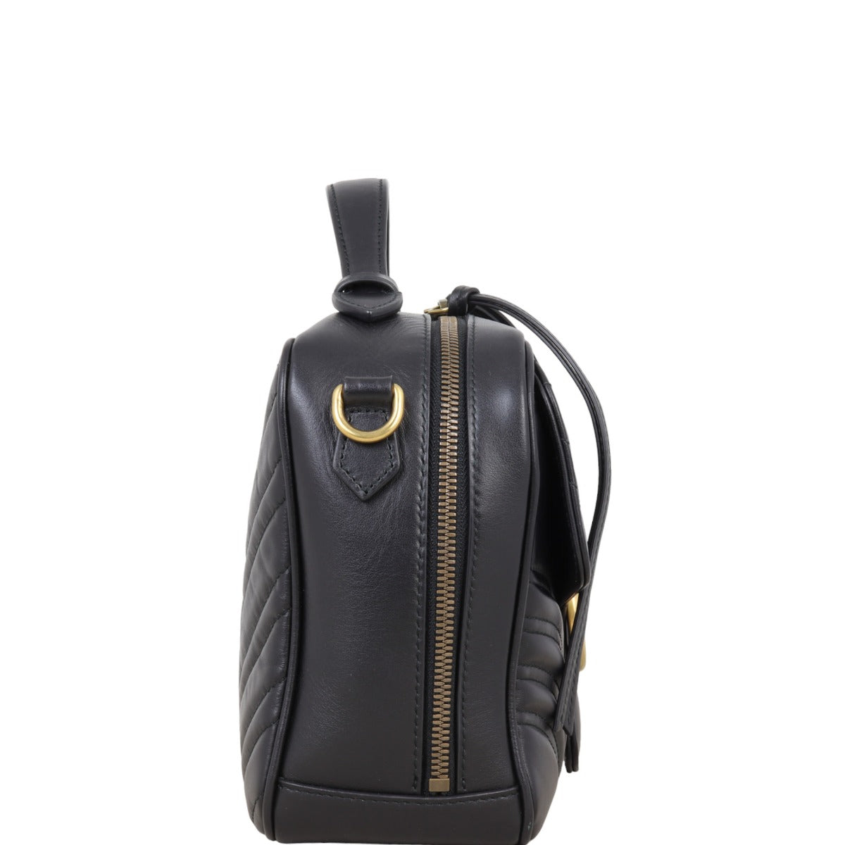 Gucci GG Marmont Zip Around Top Handle Camera Bag Small