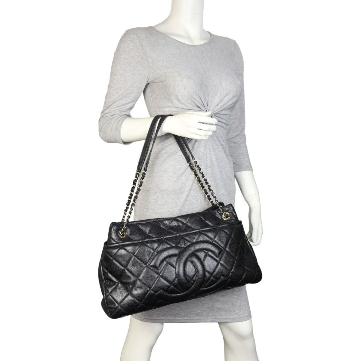 Chanel CC Timeless Shopping Tote | Black Diamond
