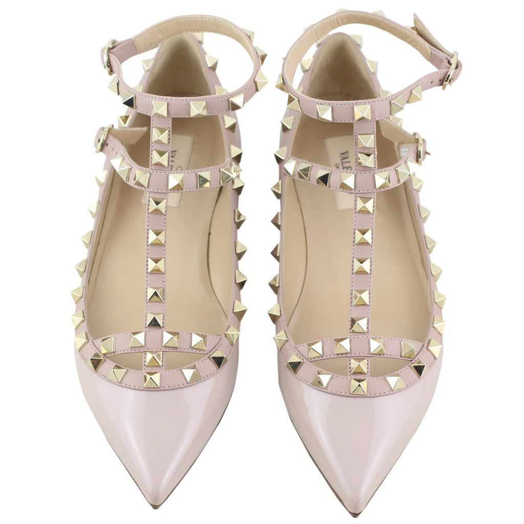Valentino Rockstud Sandals Nude Top