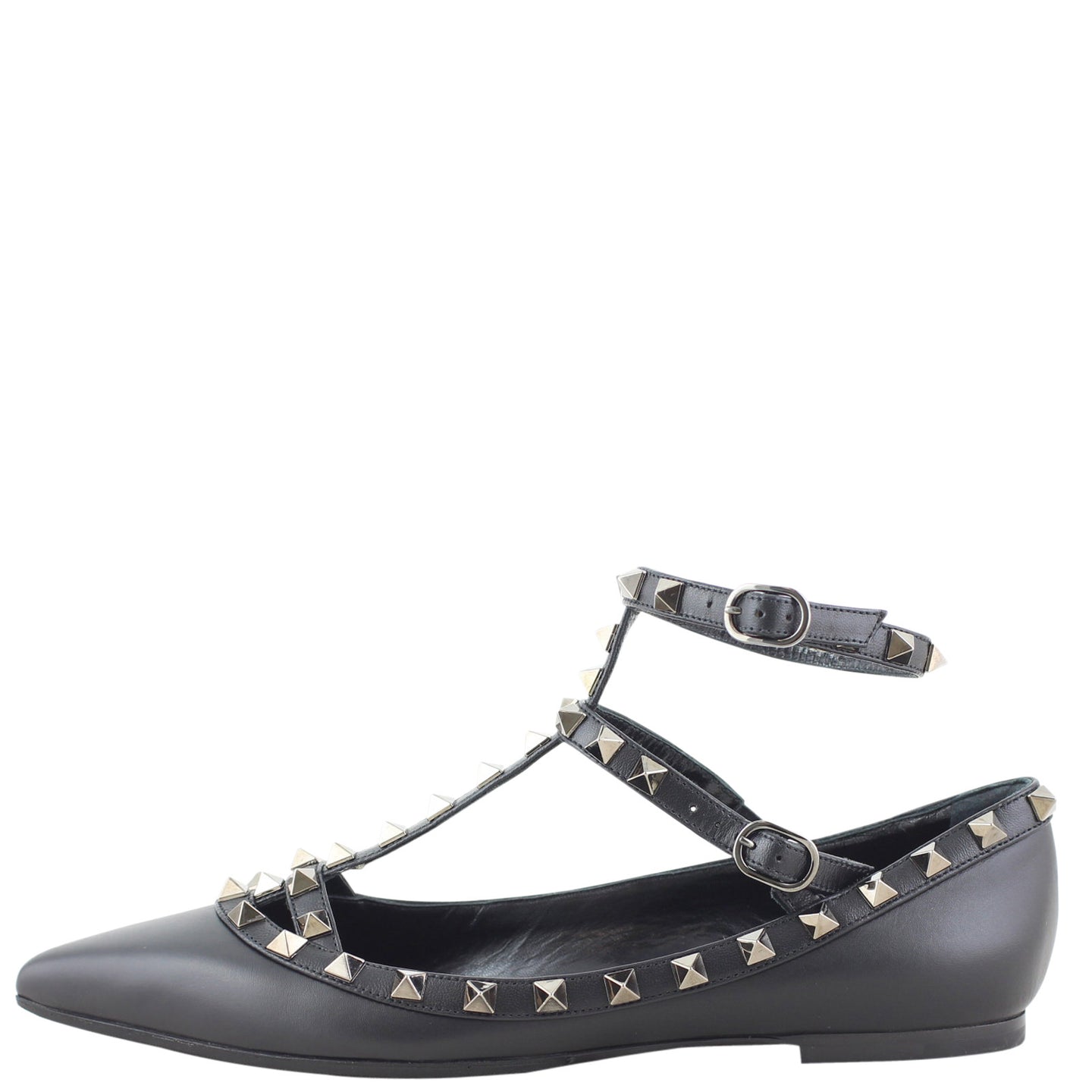 Valentino Rockstud Ballerina Flats Side