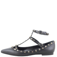 Valentino Rockstud Ballerina Flats Side