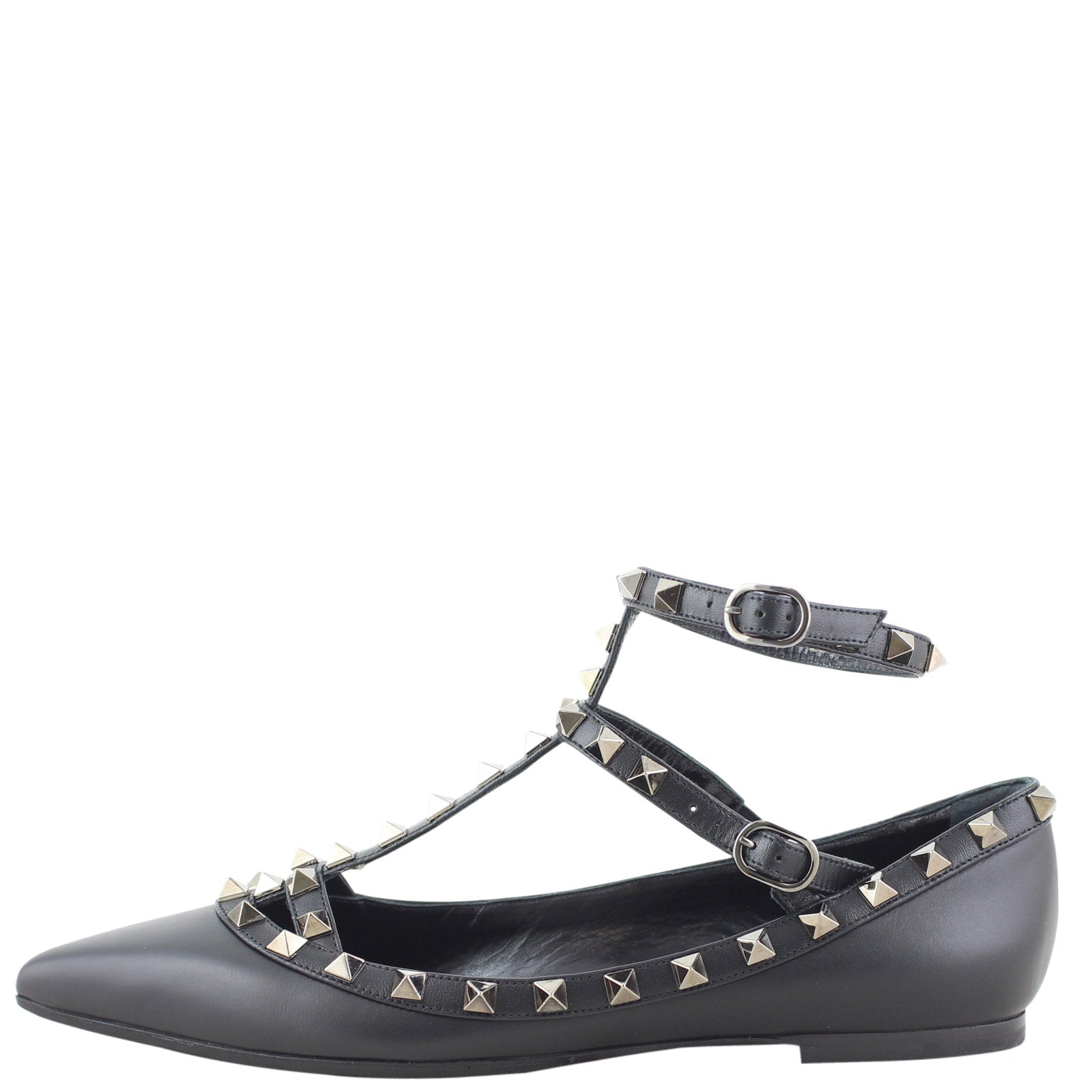 Valentino Rockstud Ballerina Flats Side