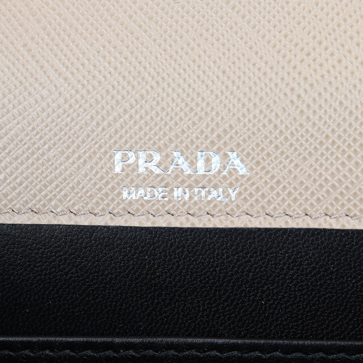 Prada Saffiano Chain Mini Bag Interior Stamp