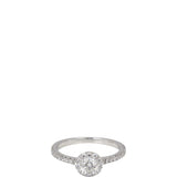 Tiffany & Co Soleste Round Brilliant Halo Diamond Platinum Ring