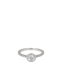 Tiffany & Co Soleste Round Brilliant Halo Diamond Platinum Ring