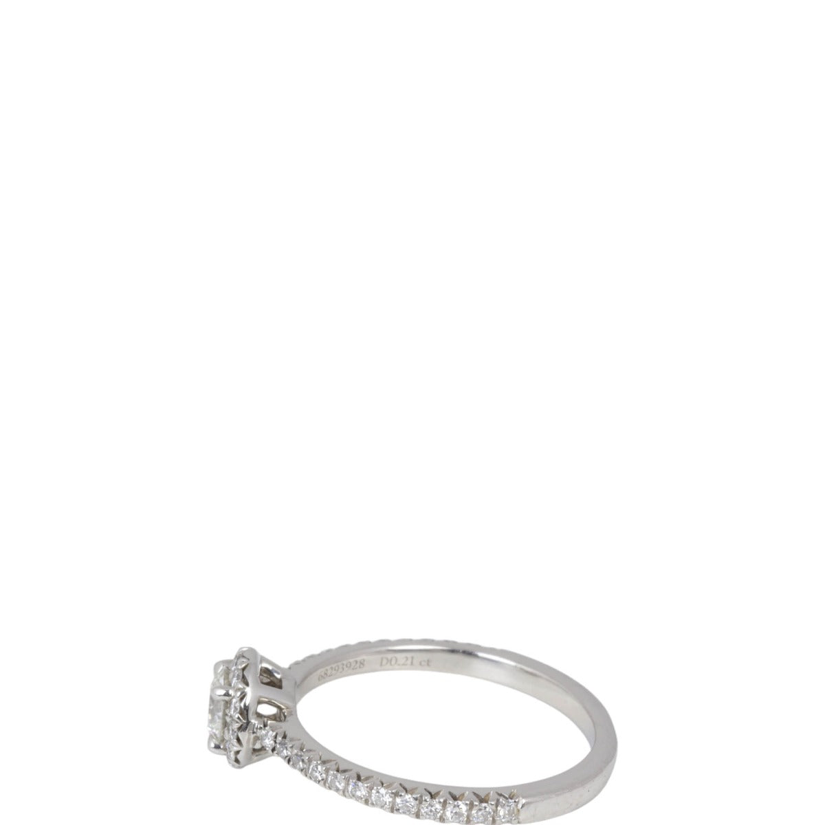 Tiffany & Co Soleste Round Brilliant Halo Diamond Platinum Ring
