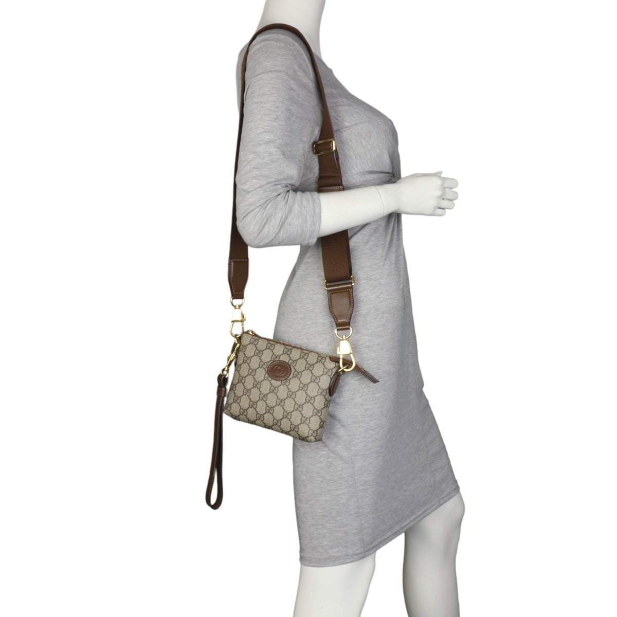 Gucci GG Supreme Interlocking G Messenger Bag