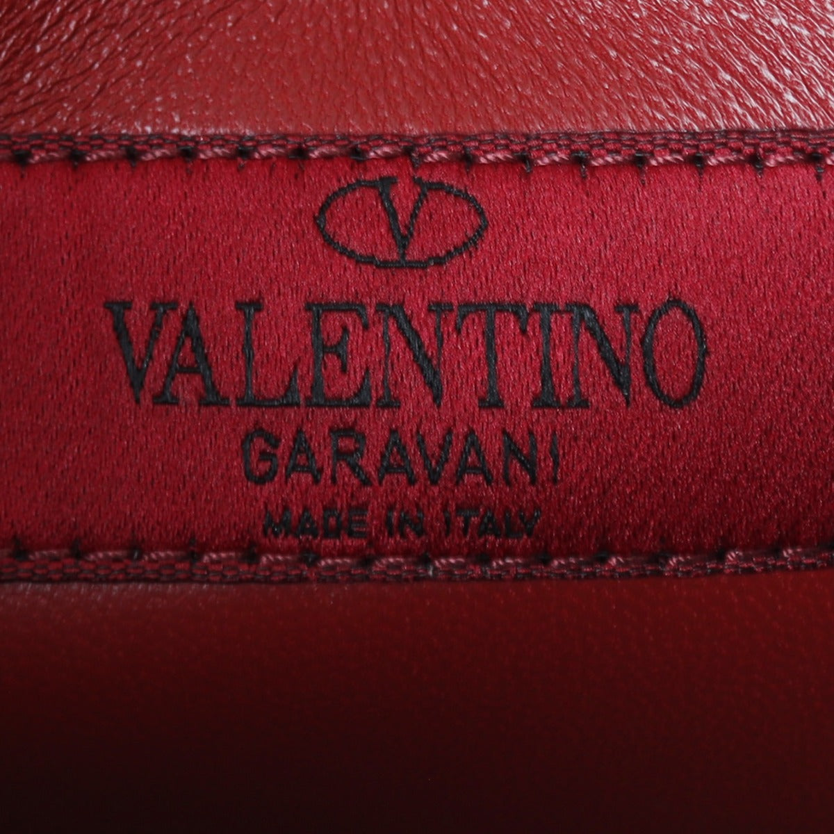 Valentino Rockstud Spike Medium Shoulder Bag Interior Stamp