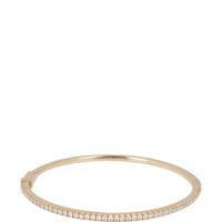 Tiffany & Co Metro 18k Rose Gold Diamond Hinged Bangle