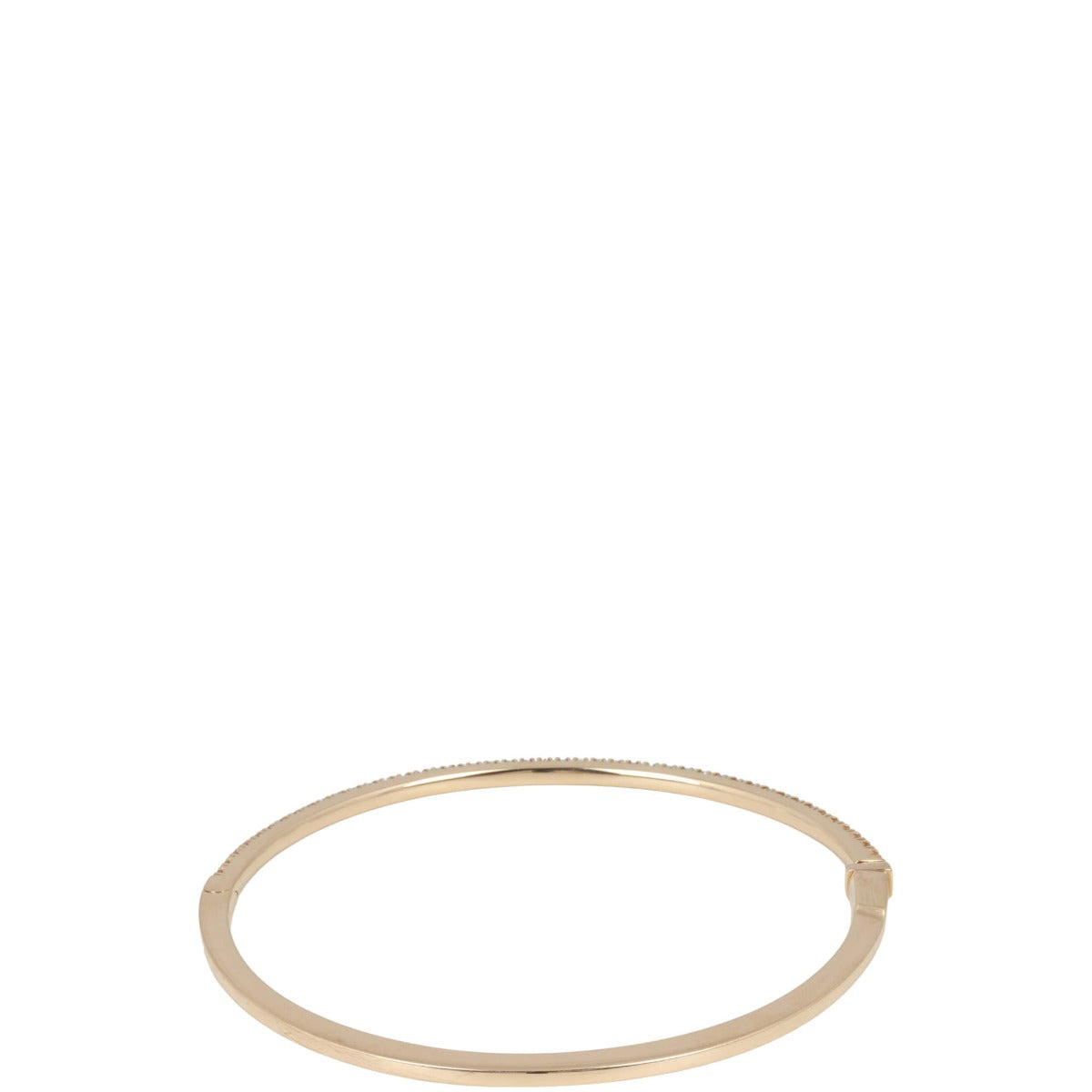 Tiffany & Co Metro 18k Rose Gold Diamond Hinged Bangle