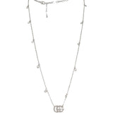 Gucci GG Running 18K White Gold Diamond Necklace