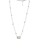 Gucci GG Running 18K White Gold Diamond Necklace