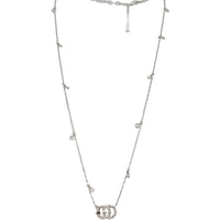 Gucci GG Running 18K White Gold Diamond Necklace