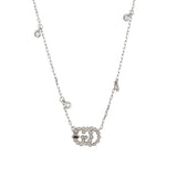 Gucci GG Running 18K White Gold Diamond Necklace